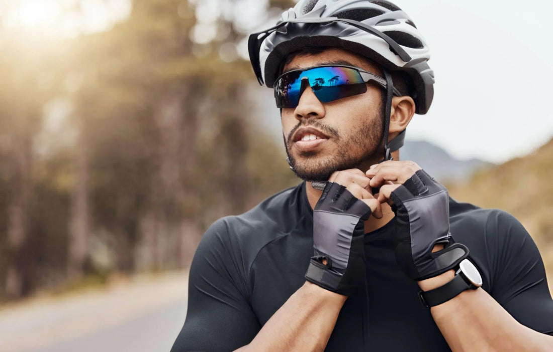 Fietser met Alpix sportbril tijdens zonnige rit
