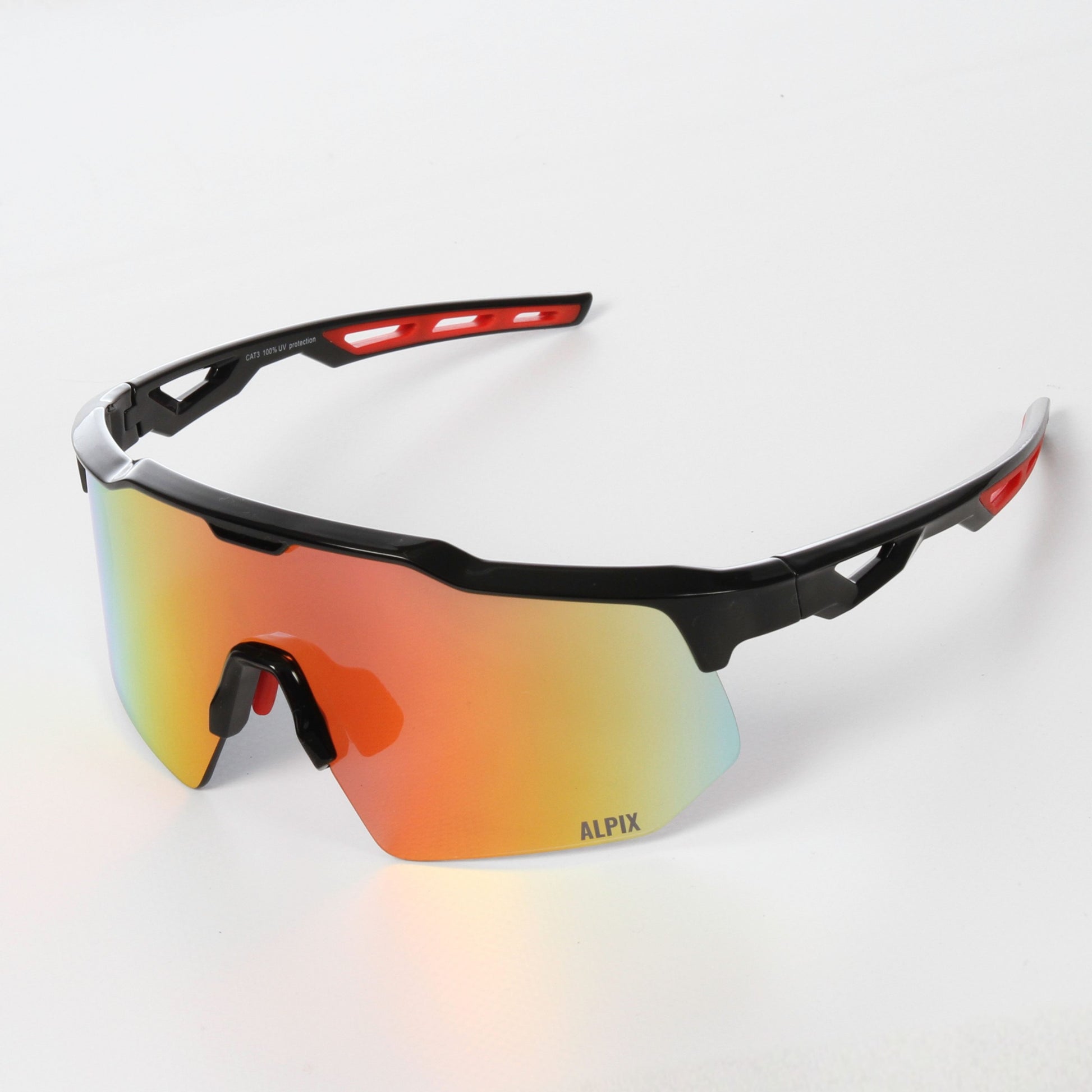 Productfoto alpix eyewear sportbril speedlens zwart/rood